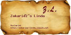 Zakariás Linda névjegykártya